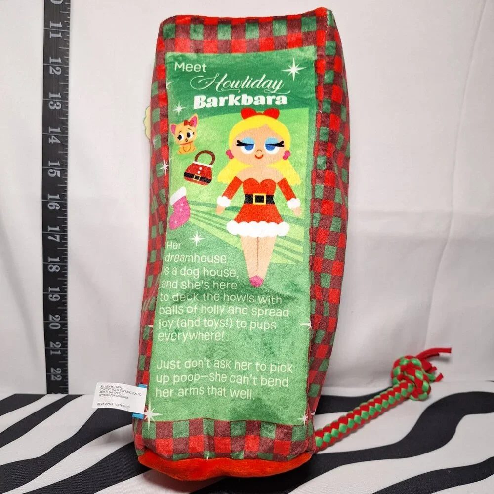 NWT Bark Howliday Barkbara Doll Dog Toy XL
